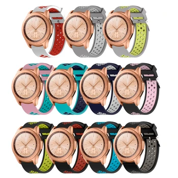 

Double Color Silicone Watch Strap for Samsung Galaxy Watch Replace Watch Band for Amazfit Bip 20mm for galaxy watch 42mm