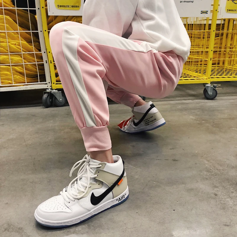 

Fashion Casual Men's Trousers Spring And Autumn New S-2XL Webbing Hip Hop Loose Feet Pants Tricolor Personality Youth Popular