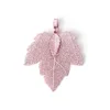 DoreenBeads Copper Pendants Maple Leaf Pink Purple Blue Green Colorful Charms DIY Findings 36mm x28mm - 34mm x27mm, 2 PCs ► Photo 1/6