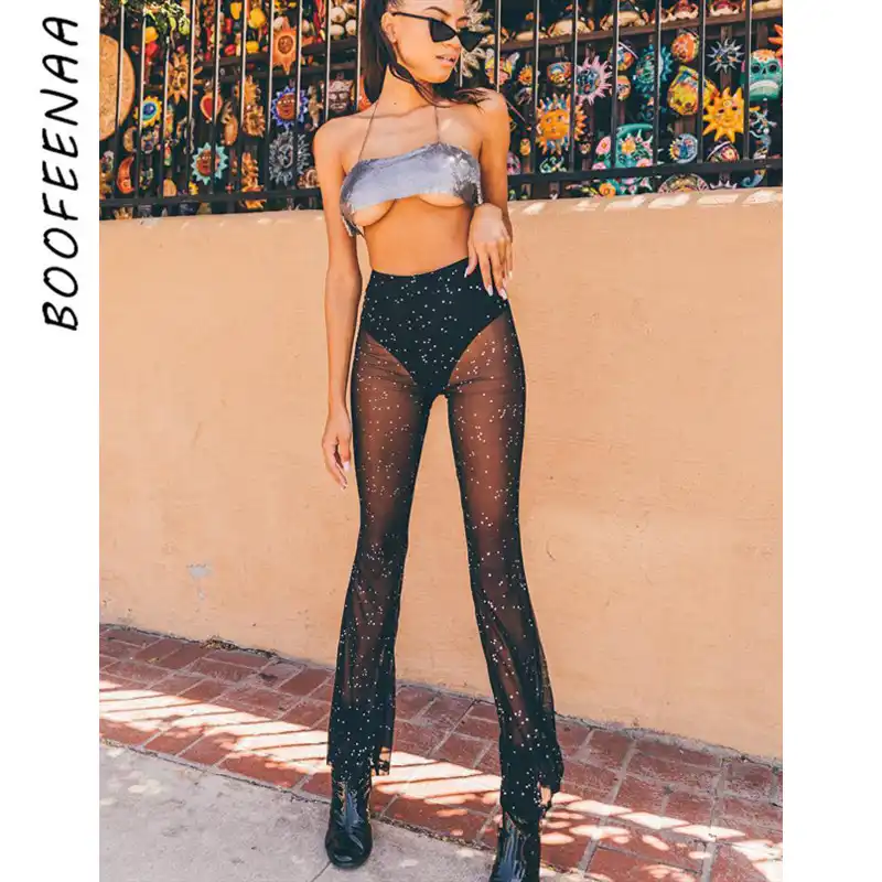 fishnet bell bottoms