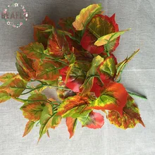 4 букет Пластик искусственные растения красочные кленовый лист Цветочная композиция Свадебный Home Декоративные