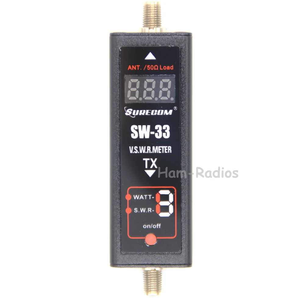 comprar SURECOM SW 33 Mini Power Medidor de SWR VHF UHF 100 mhz ~ 520 mhz Portátil Tester para Ham Two way Radio SW33 Antena Mini Tester Contador