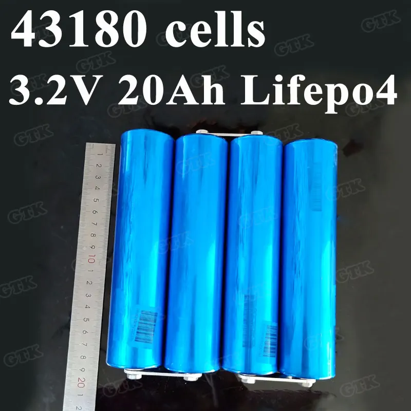 

16pcs 3.2v 20ah Lifepo4 43180 battery for DIY 12v 24v 36v ebike UPS power lights EV battery pack car motor moped