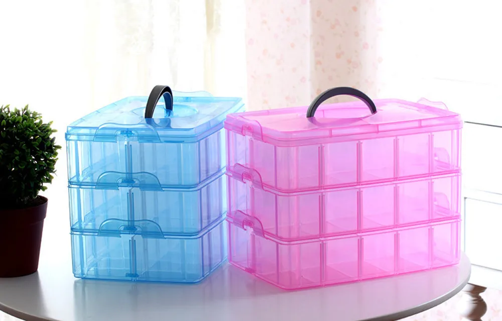 

New Clear Plastic Jewelry Bead Storage Box Container Organizer Case Craft Tool