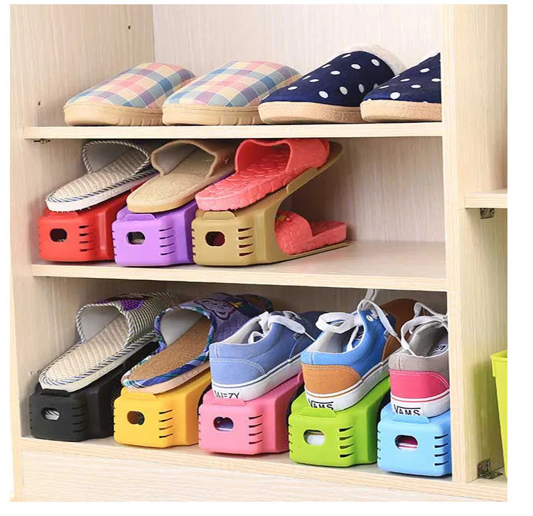 8pcs Adjustable Shoe Organizer Modern Double Shoe Rack Storage Space