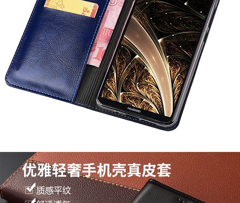 ND14 Genuine leather wallet phone bag for Xiaomi Redmi Note 7(6.3') wallet case for Redmi Note 7 Pro phone case with card slots