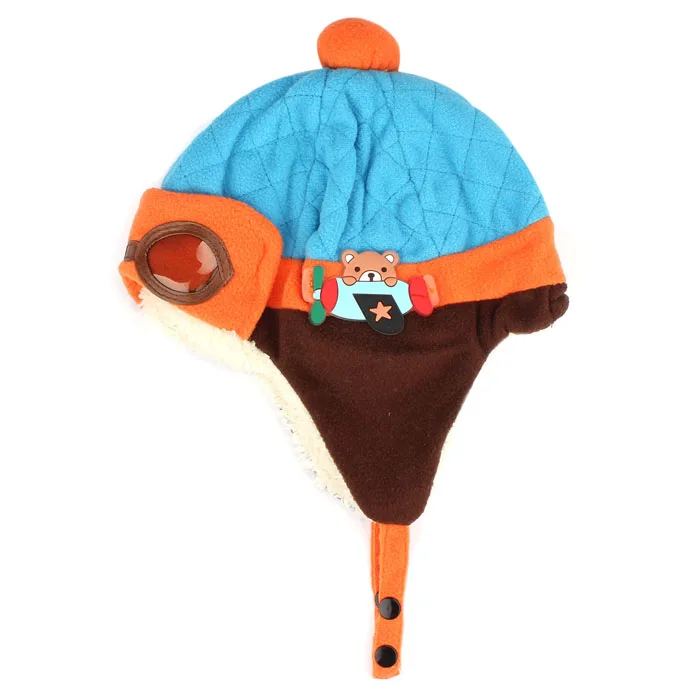 Bambino модный di Inverno Caldo Cappello Beanie Pilot вязаный комплект cappelli appena nato prop наряд за 10 А 48 mesi - Цвет: Синий