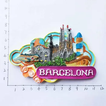 

Creative Famous Buildings of Barcelona Spain Decorative Refrigerator Home Decor Fridge Magnets New Arrivals Tourist Souvenirs