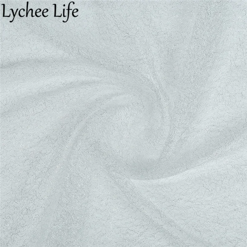 Lychee Life Золотая серебряная Кружевная Сетка Тюлевая ткань 100x160 см сетчатая сделай
