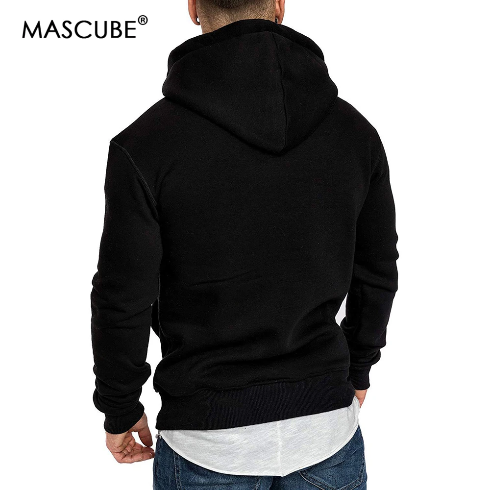 Koop 2019 Nieuwe Herfst Winter Mode Kleur Hoody Mannelijke Grote Size Warme Fleece Jas Mannen Merk Truien Hooded Sweat Shirts pull homme