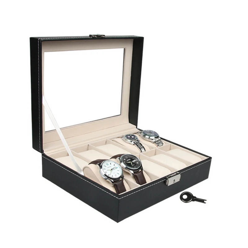 2016 Top Grade Black Jewelry Box Casket Storage Box For Jewelry Exquisite font b Watch b