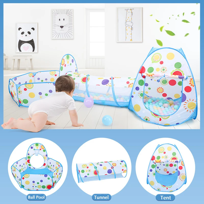 New Baby Shining 3PCS Shooting Folding Portable Dry Ball Pool Children Playpen Toy Fence Baby Indoor/Ou