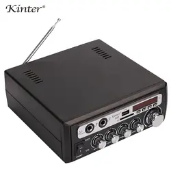 Kinter-002 усилитель мощности аудио 2.0CH предложение USB SD AUX микрофонный вход питания AC110V DC12V играть стерео звук