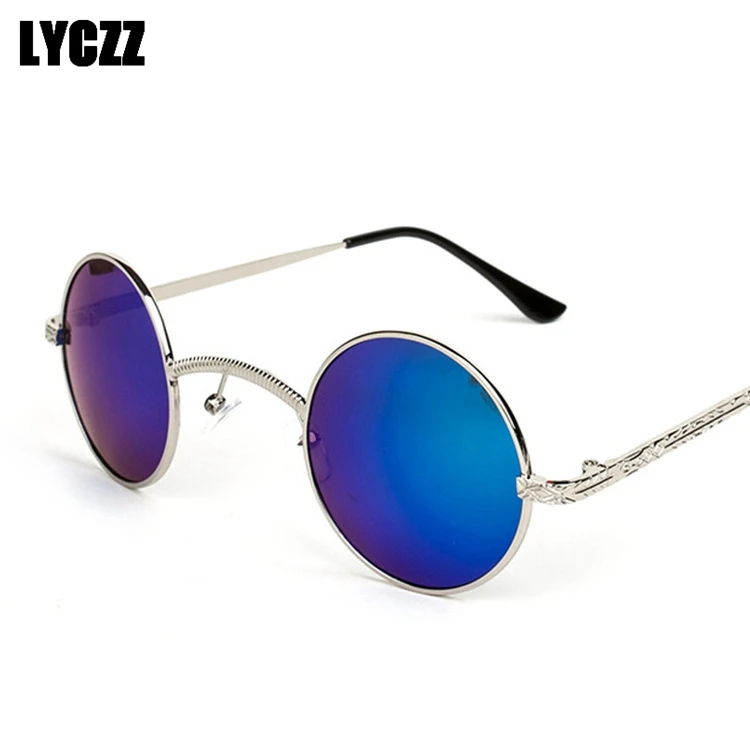 LYCZZ lentes de sol паровые панк женские солнцезащитные очкив ретро стиле металлические