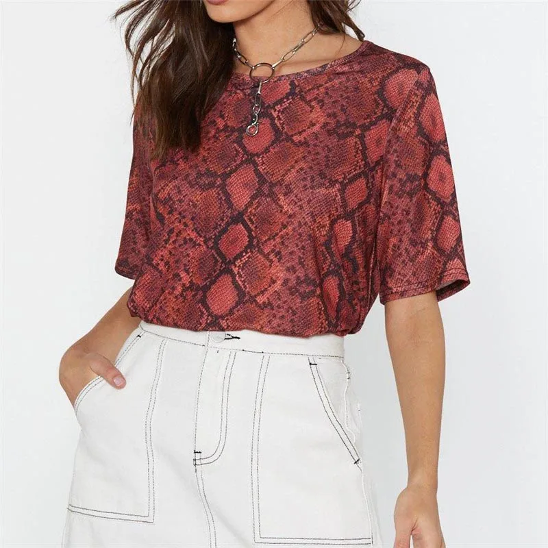 Fashion Summer Women Tops and Blouses 2019 New Printed Short Sleeves Casual Plus Size Loose Tee Shirts Leopard Chiffon Blouses