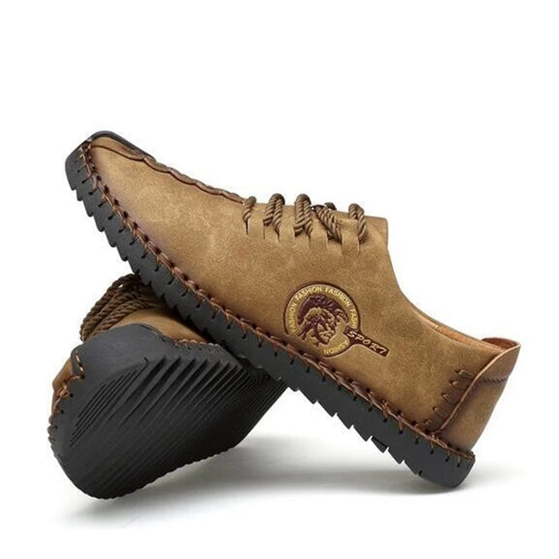 Men Casual Leather shoes Fashion Vintage Handmade Sewing Male Flats Split Leather Popular Business shoes zapatillas hombre 03 Men Casual Leather shoes Fashion Vintage Handmade Sewing Male Flats Split Leather Popular Business shoes zapatillas hombre 03