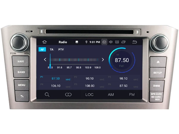 " Android 9,0 Восьмиядерный автомобильный DVD gps плеер для TOYOTA AVENSIS T25 2003-2008 Мультимедиа Радио Навигация BT wifi/4G карта TPMS SD