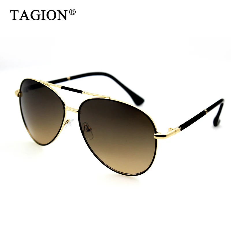 Tagion Classic Men's Pilot Glasses Brand Designer Aviation Mirror