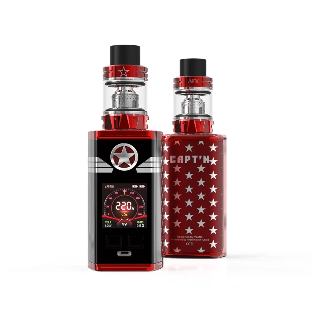 Оригинальный Vaptio Capt'n 220 Вт тк кит W/8 мл/2 мл Paragon Tank и 0 005 S огонь скорость 1 3