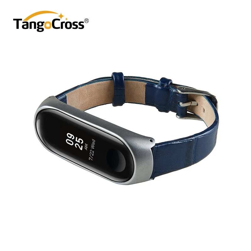 Metal Case Genuine Leather Wrist Strap For Xiaomi Mi Band 3 Strap Miband 3 Bracelet Smart Wristband of Mi Band 3 Correas 5 Color (10)