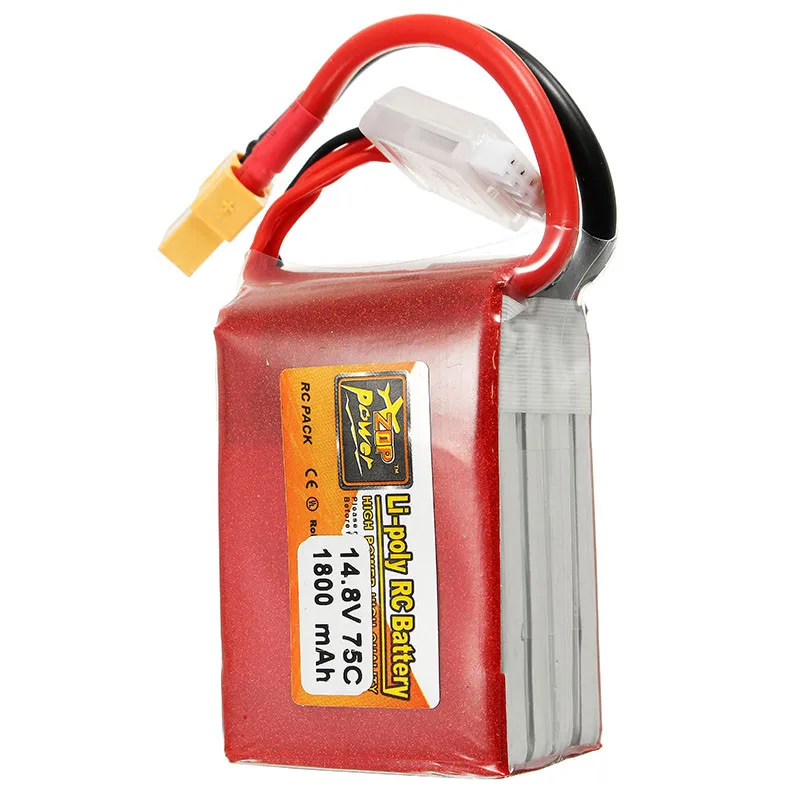 ZOP Мощность 14,8 V 1800 мА/ч, 75C 4S Перезаряжаемые Lipo Батарея XT60 Разъем для RC камеры для Дронов quadcoptere Запчасти