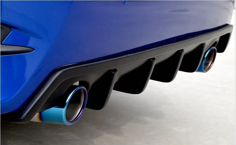 ABS/Настоящее углеродное волокно автомобиля двойной/двухосевой выход задний диффузор и выхлопной трубы, наконечники для HONDA Civic 10