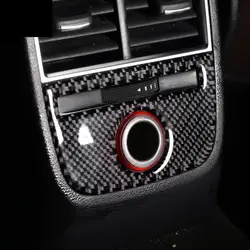 Стайлинга автомобилей углеродного волокна прикуривателя Панель Накладка для Audi A3 8 V консоли навигационное устройство ящик для хранения