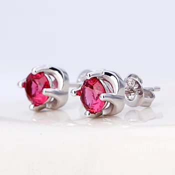 

925 Sterling Silver Inlaid Imports Of Zircon Crystal Silver Earrings For Women Earrings Sterling-silver-jewelry Brincos VES6362