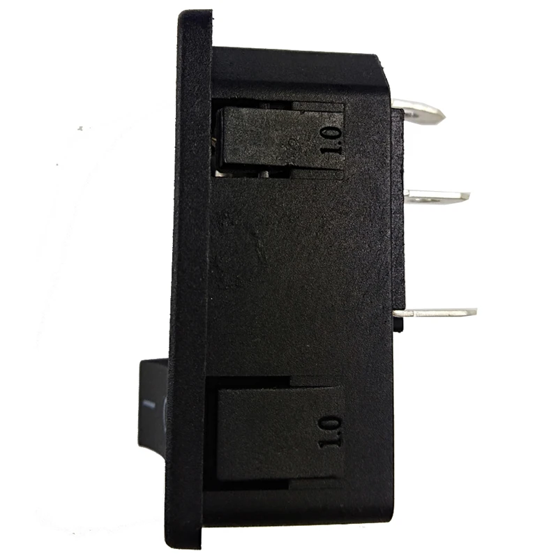 IEC320 C14 AC 250 В/10A Разъем питания с держателем предохранителя черный 2Pin