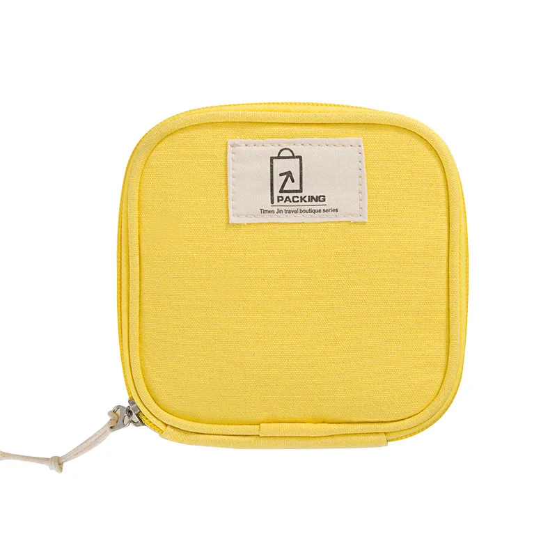 SEREQI многоцелевая женская гигиеническая салфетка полиэстер, сумка для хранения косметики макияж линии данных контейнер для хранения держатель Органайзер - Цвет: Цвет: желтый