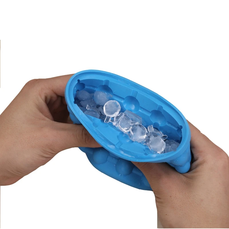 Silicone Ice Cube Trays Molds Ice Bucket, Revolutionary Space Saving Ice ball Maker for Chilling