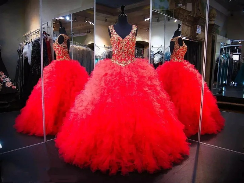 red-ball-gown-quinceanera-dresses-2017-open-back-sexy-ruffles-tulle-gold-ap...