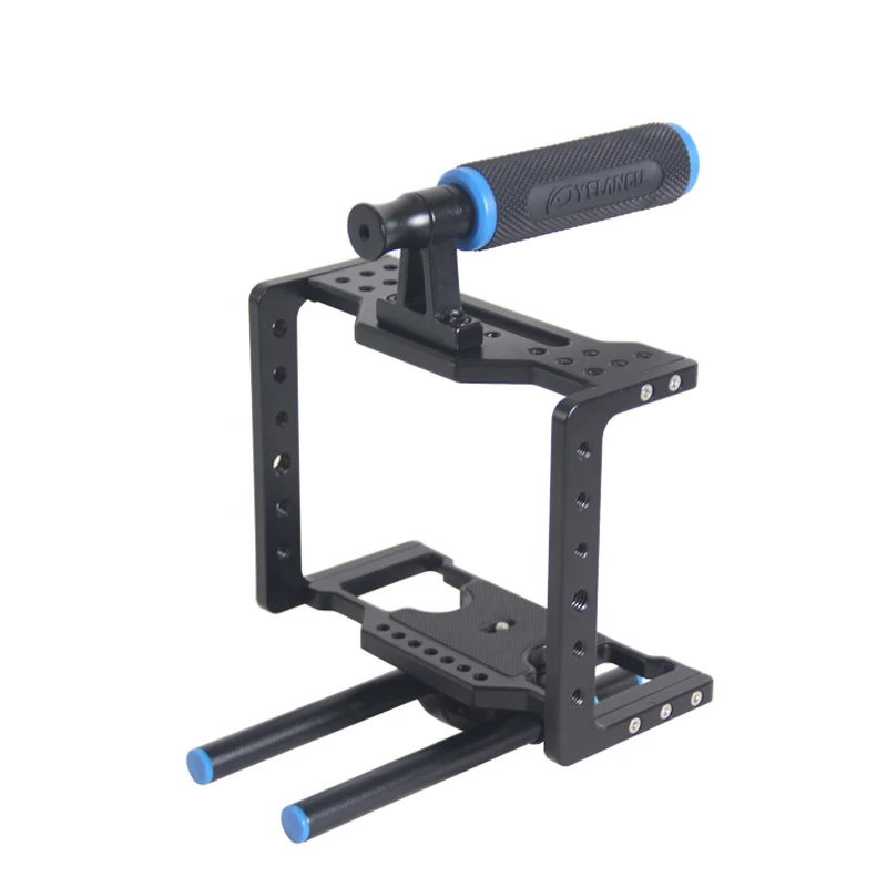 NEW Professional Handle DSLR Rig Camera Cage For BMCC Aluminum Lightweight Portable Video for BlackMagic Cinema | Электроника