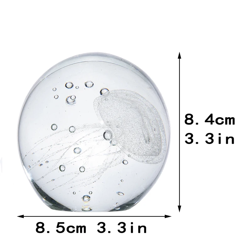 H& D белая Медуза скульптура светится в темноте фэншуй стеклянный шар Статуэтка Орнамент Ручной Работы художественный Декор для дома и офиса подарок