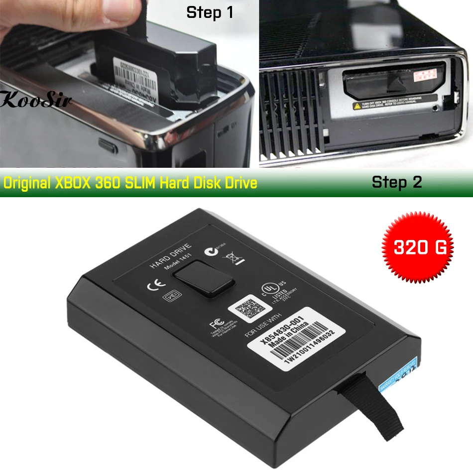 Оригинальный жесткий диск 320G консоль E 320 Гб HDD для Microsoft XBOX 360 S / Consola|Жёсткие диски