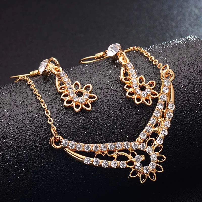 

H:HYDE 4 Design Rose Gold Color Bridal Jewelry Sets & More for Women Wedding with High Quality AAA Zircon