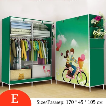

Clothing Storage Cabine Minimalist Modern Non-woven Cloth Wardrobe Closet Folding Large Wardrobe DIY Reinforcement Clothing Stor