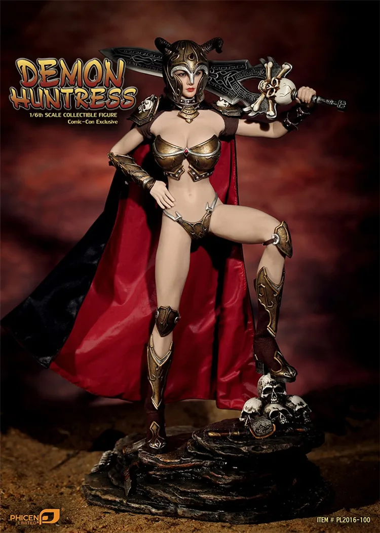 PHICEN Comic Con 2016 Супер гибкое бесшовное тело Женский Демон Охотница 1/6 рис|super flexible|1/6