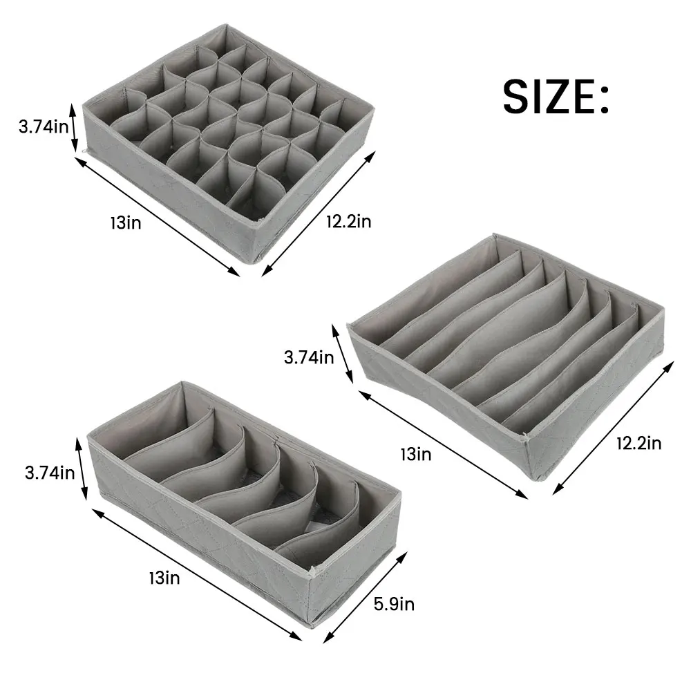 3 шт./компл. складной органайзер для белья бюстгальтер галстук шарф носок одежда литейный Ящик Контейнер для хранения шкаф для одежды шкаф с выдвижными ящиками разделители чехол