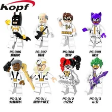 10 компл. PG8075 Супер Герои вечерние серии Харли Квинн король тут член Гордон Робин Бэтмен строительные блоки игрушки для детей