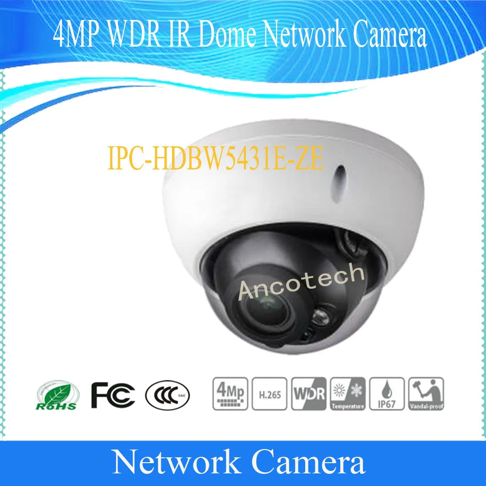 

Free Shipping DAHUA Security IP Camera CCTV 4MP WDR IR Dome Network Camera IP67 IK10 DH-IPC-HDBW5431E-ZE