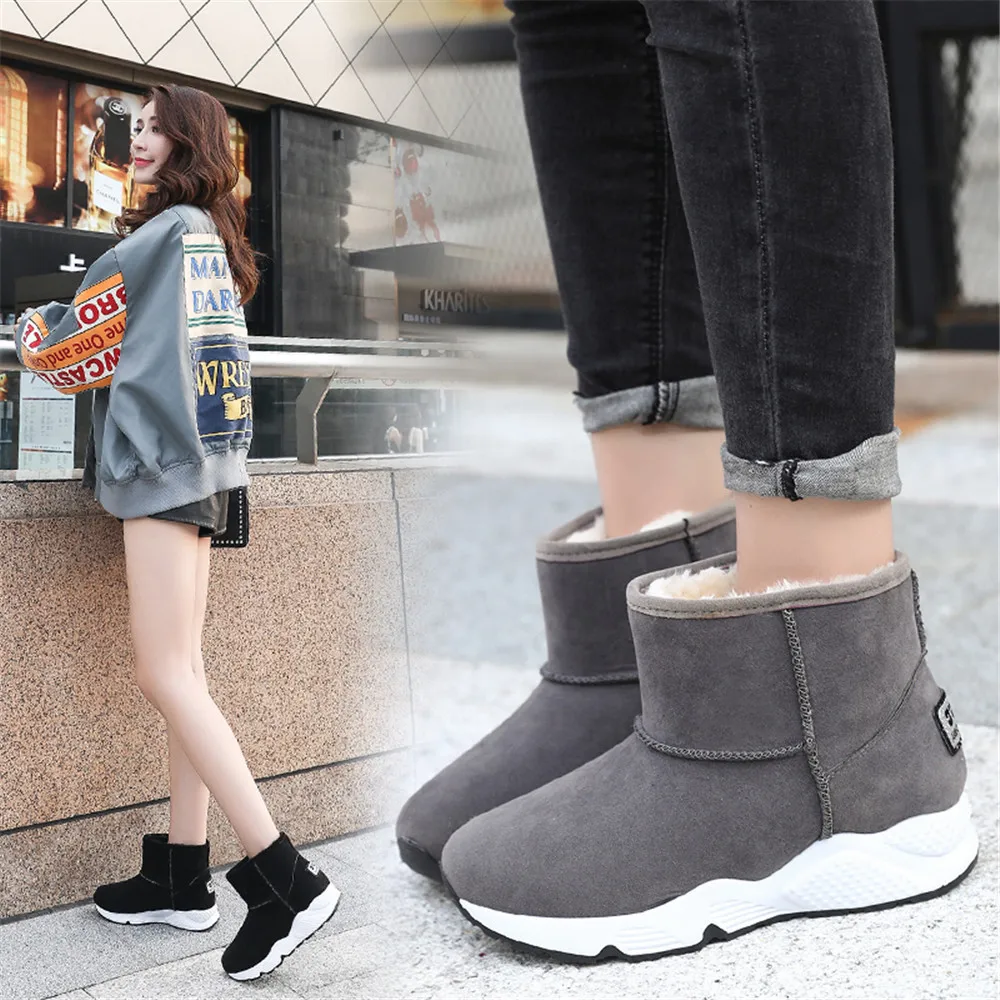 

Quilted Women's Boots Non-slip Rubber Boots Winter Warm Women's Shoes New Fashion Warm Snow Ankle Boots Black Winter ShoesDX158