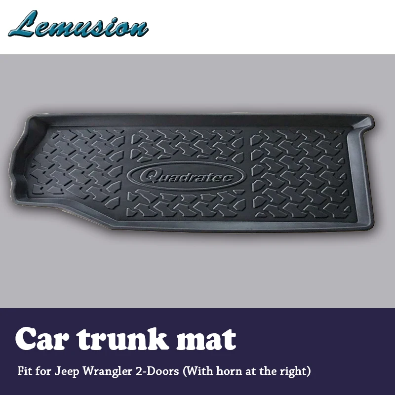 1Set Car Cargo rear trunk mat For Jeep Wrangler 2 Doors With horn on