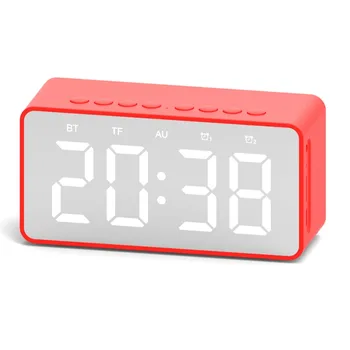 

Portable travel mirror display electronic LED alarm clock Bedside snooze alarm clock with 2 alarms Home modern decor table clock