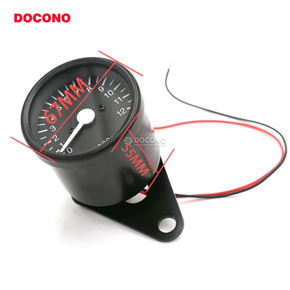DOCONO универсальный мотоцикл 12V светодиодный цифровой Подсветка 12 тыс. об/мин