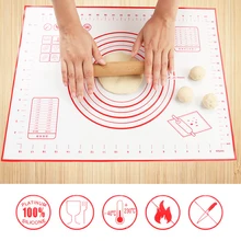 50x40 см антипригарный силиконовый коврик для раскатки теста подкладка для кондитерских изделий торт посуда для выпечки паста муки стол лист кухонные инструменты