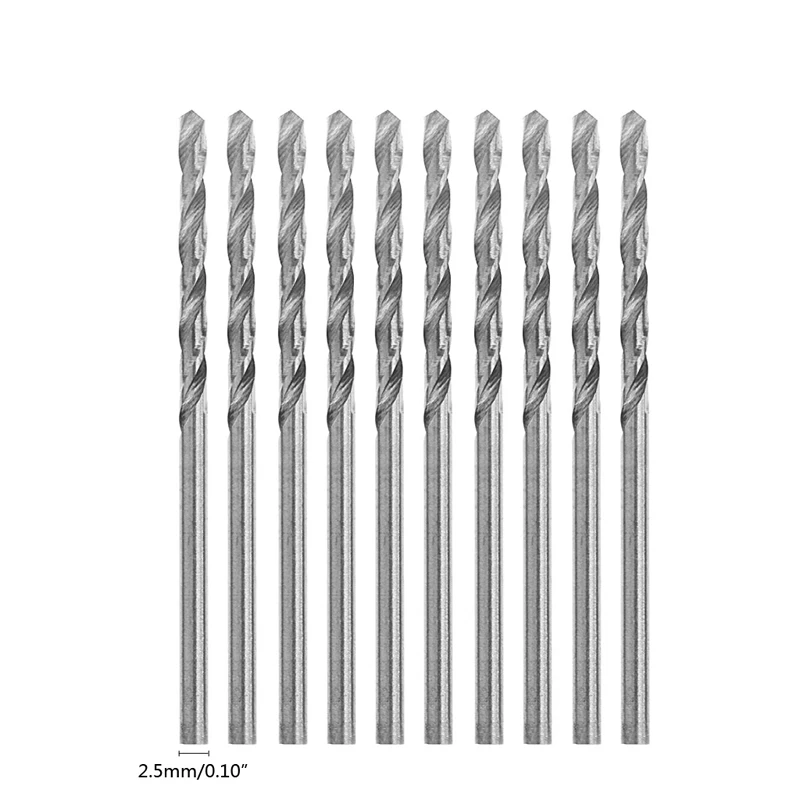 10 шт./компл. многофункциональные крошечные микро HSS 2,5 мм прямой хвостовик Сверло