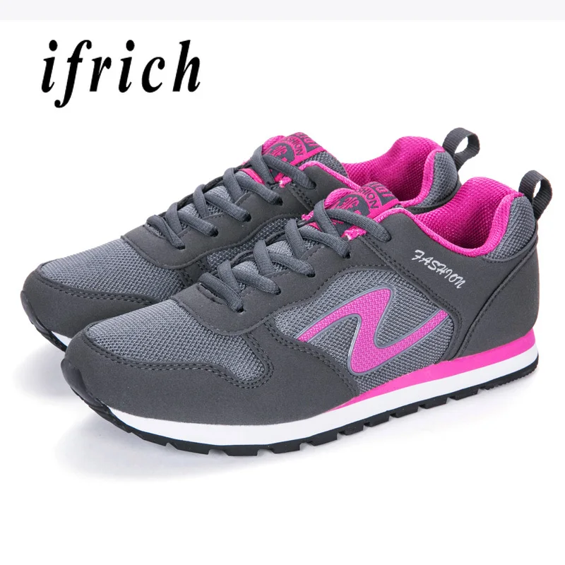 

Spring Autumn Ladies Sneakers Black Dark Gray Women Running Shoes Breathable Fitness Female Sneakers Low Top Trail Shoes