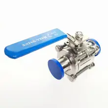 Fit 102 мм трубы OD х " Три Зажим санитарно из 3 предметов мяч запорным клапаном SUS 304 нержавеющей пивоварения дома