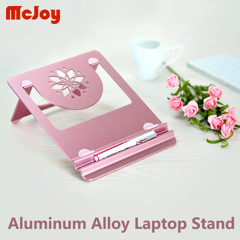 

Color-Coated Aluminum Alloy Laptop Stand Bracket Cooler Cooling Pad Folding Portable Viewing Angle for 10-17inch Notebook